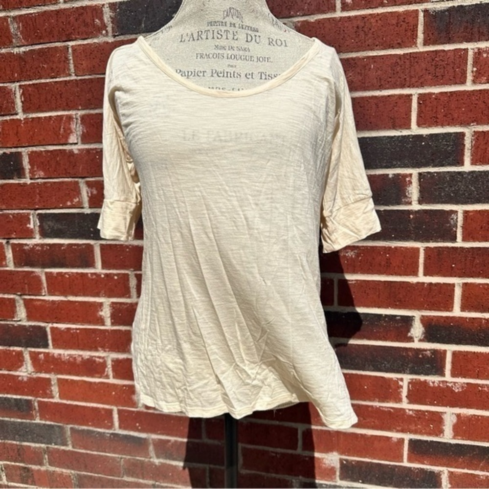 Club Monaco Cream Long Sleeve Top   PM3